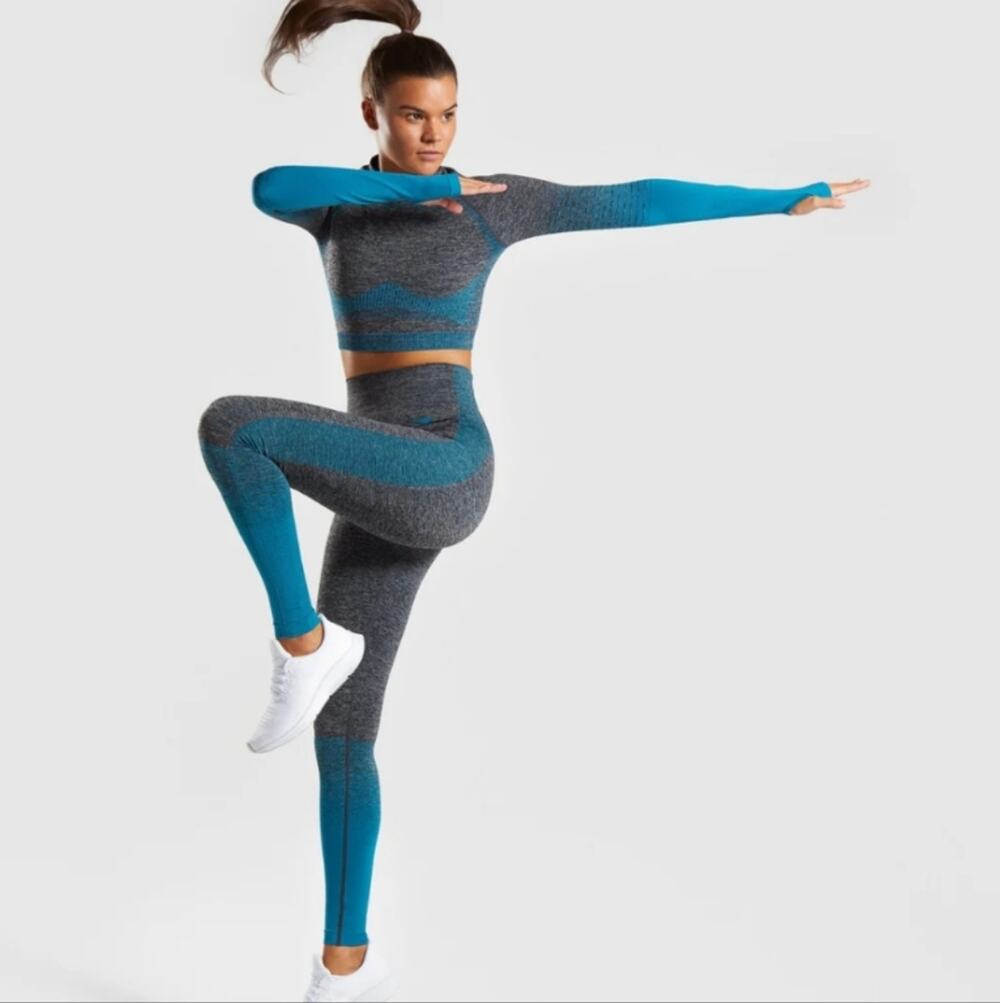 Gymshark Amplify Seamless 2-Piece Set Leggings & Crop Top Women’s Medium